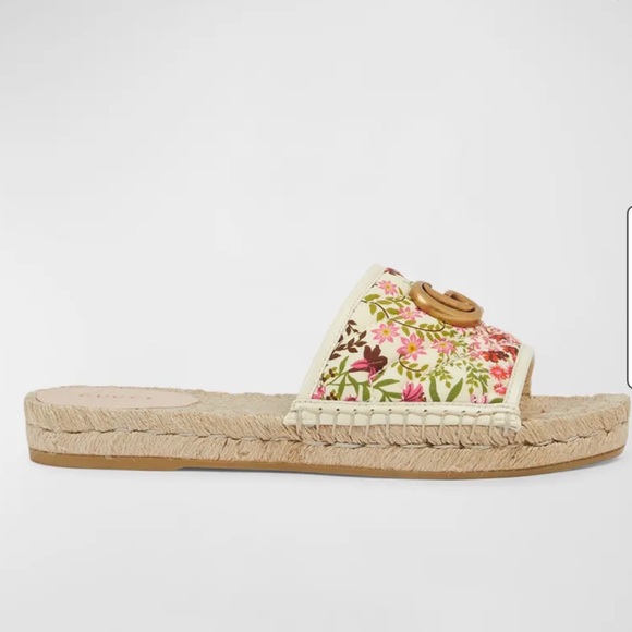 ❌SOLD ELSEWHERE❌BNIB Gucci Pilar Floral Espadrilles Sandals SZ: 38 & 38.5 - Picture 2 of 8